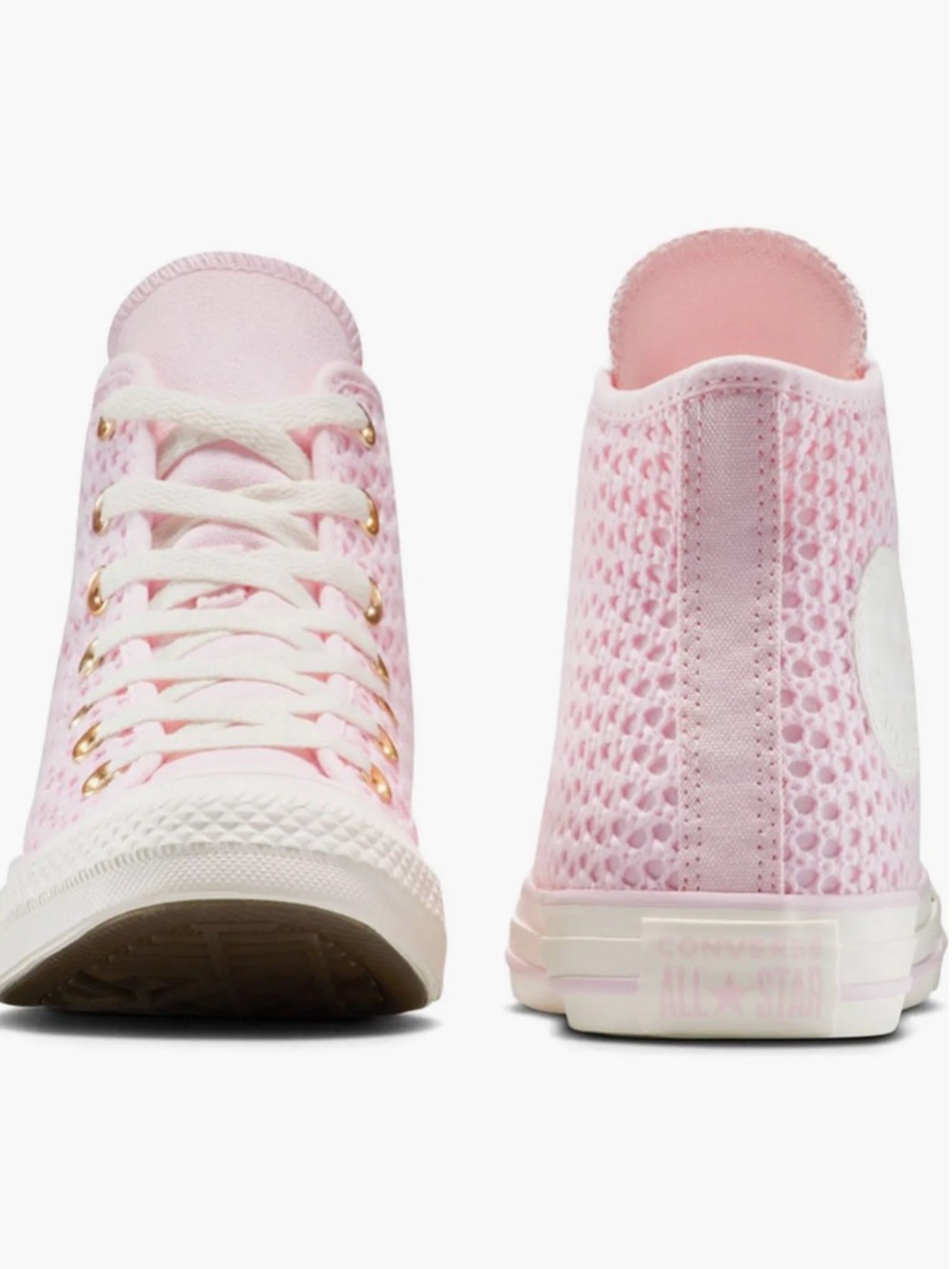 Converse High Top Sneaker - Light Pink with White Accents - Picture 4 of 12